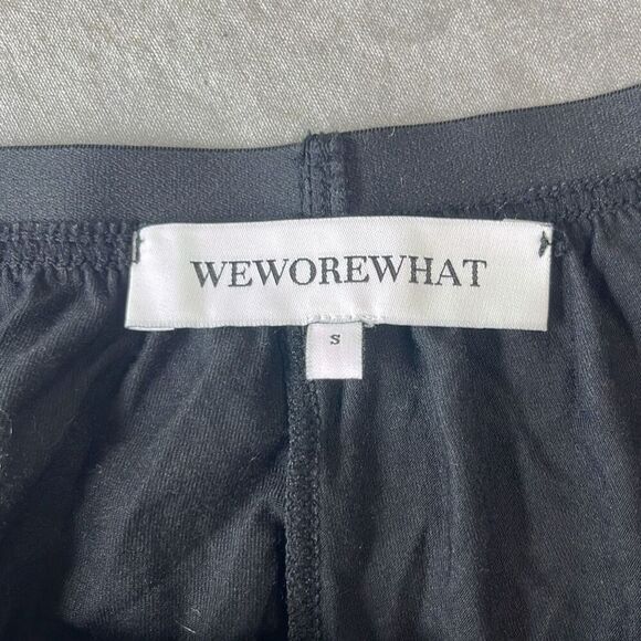 Weworewhat Modal Booty Shorts Black Lettuce Hem Elastic Waist Small Casual - Picture 5 of 7